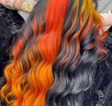 ایده های جدید رنگ مو تکه ای