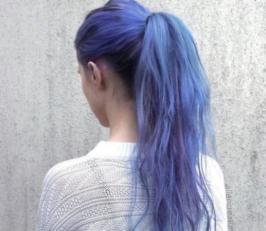 آموزش مرحله به مرحله رنگ مو آبی